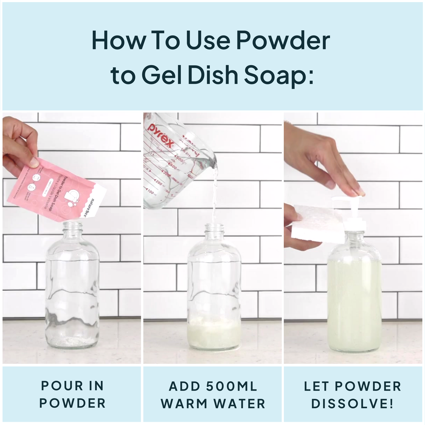 Powder to Gel Dish Soap