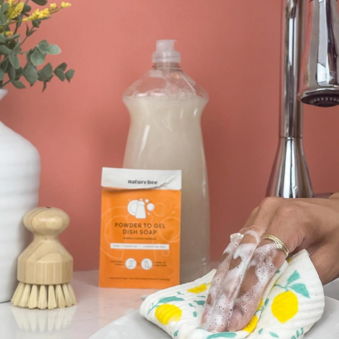 Powder to Gel Dish Soap