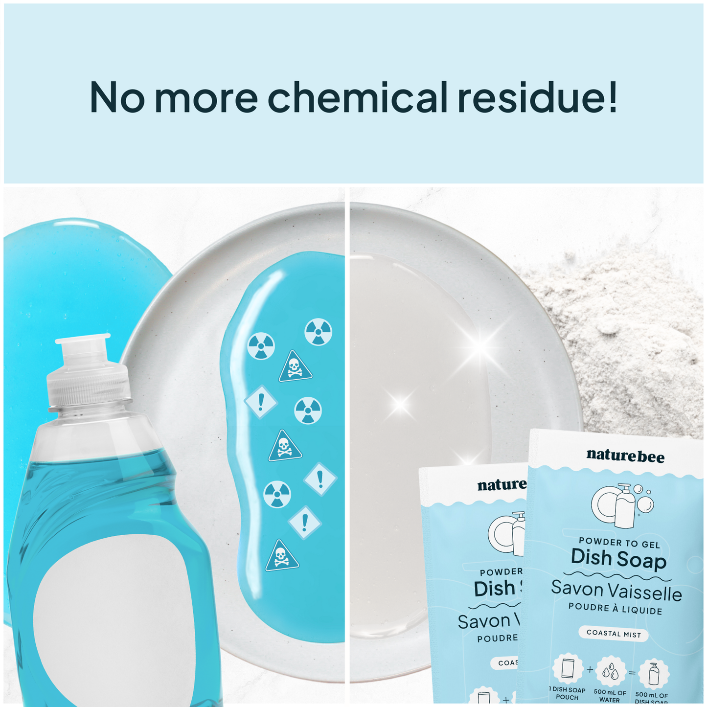 Powder to Gel Dish Soap