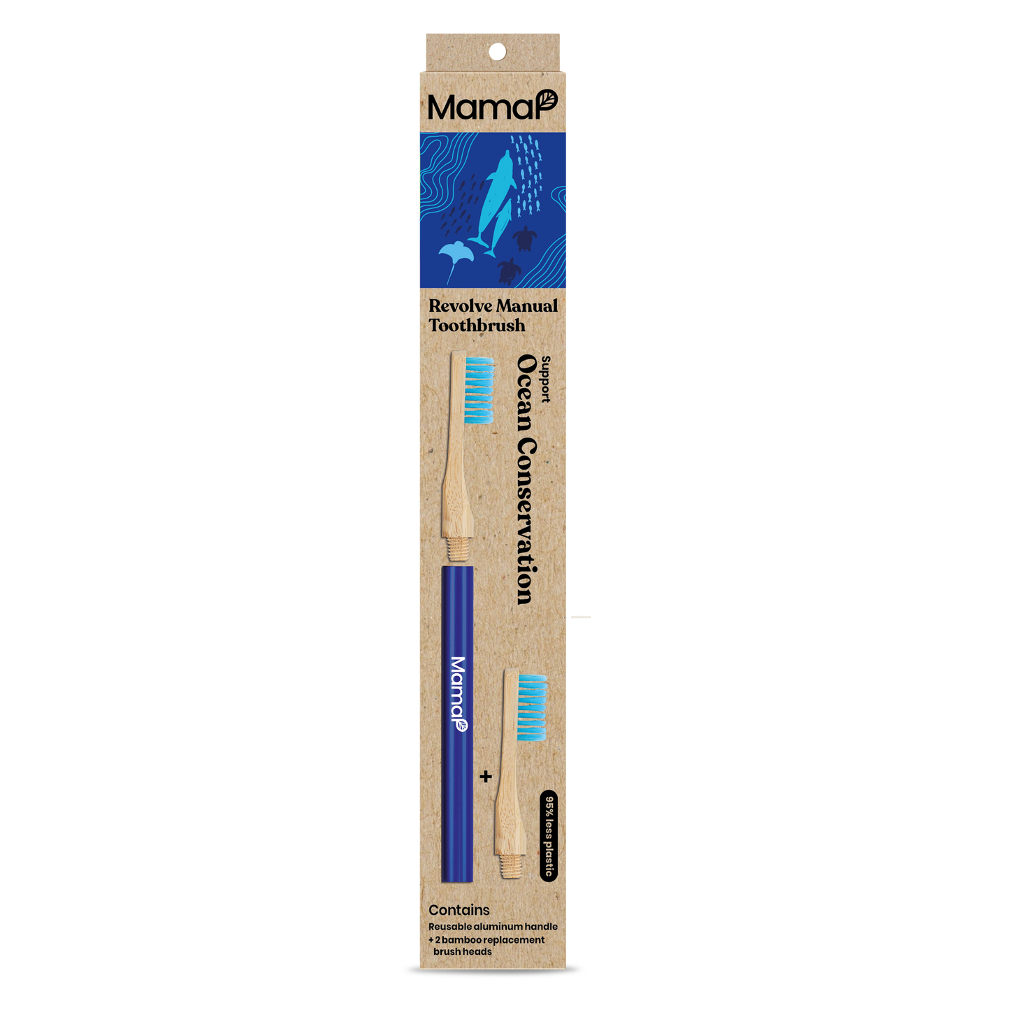 MamaP | Aluminum Toothbrush + 1 Replaceable Head