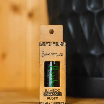 Charcoal Floss In Glass Container
