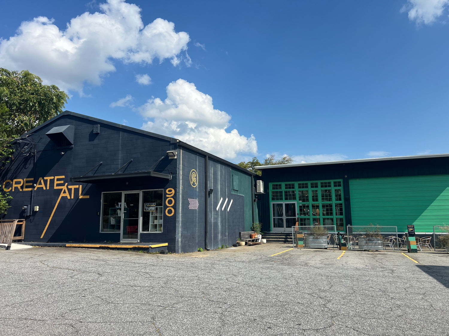 View of the front of the CreateATL building