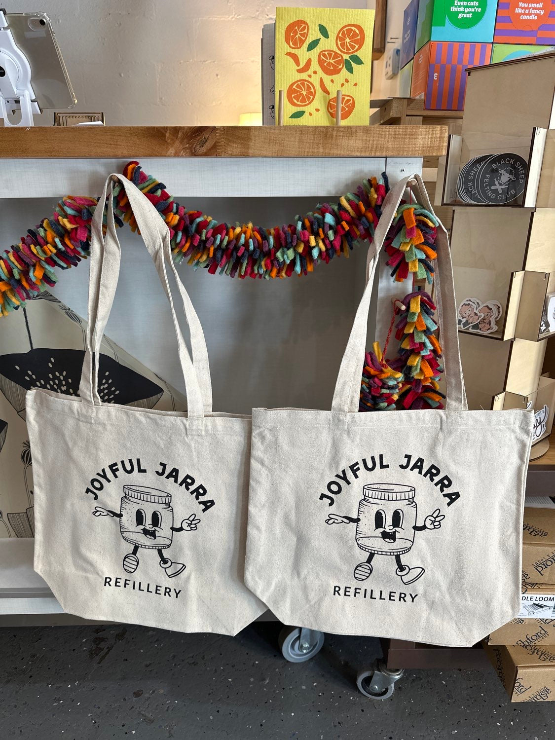 Joyful Jarra Logo Canvas Tote Bag