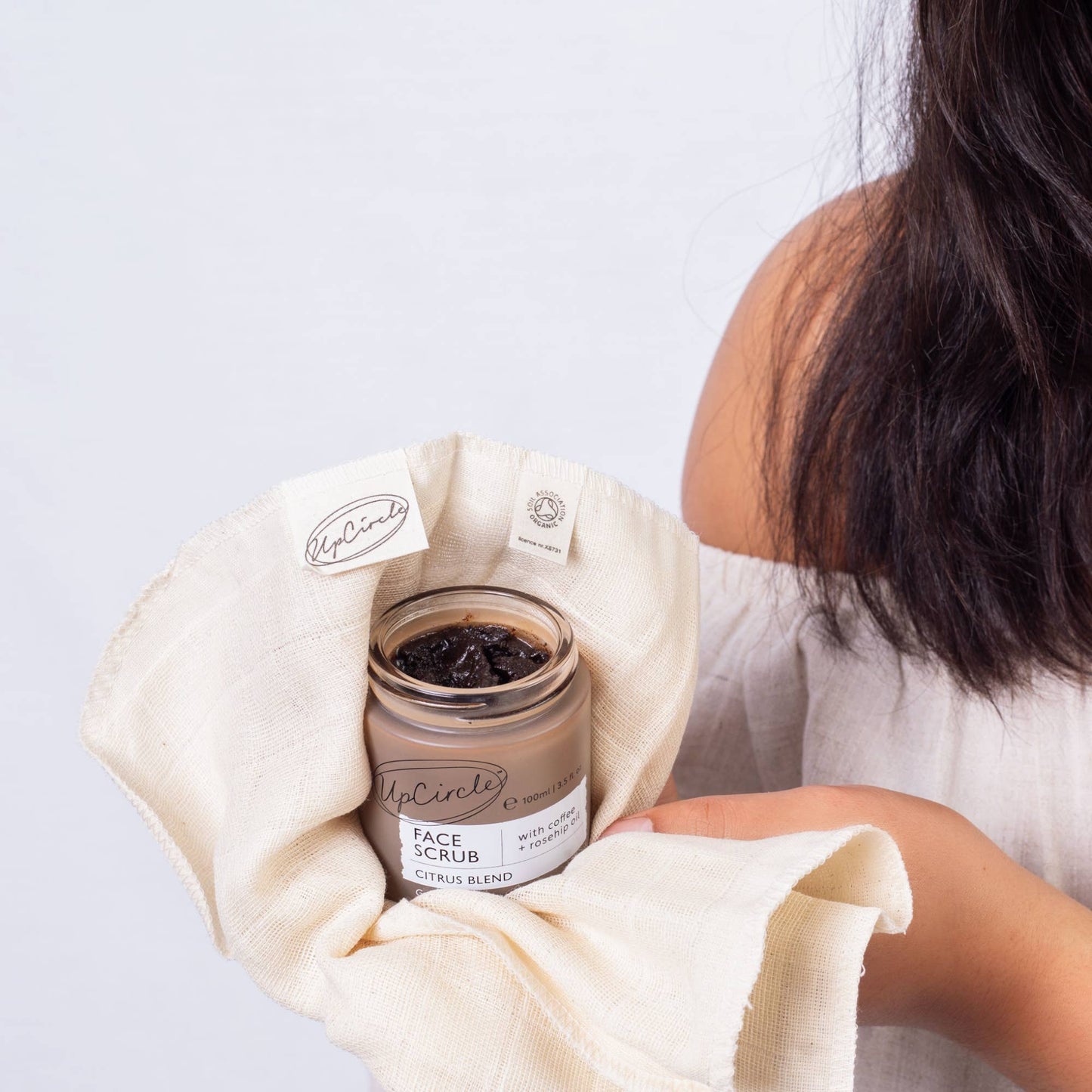 Vegan Face Scrub | Coffee + Rosehip (Citrus blend)| UpCircle