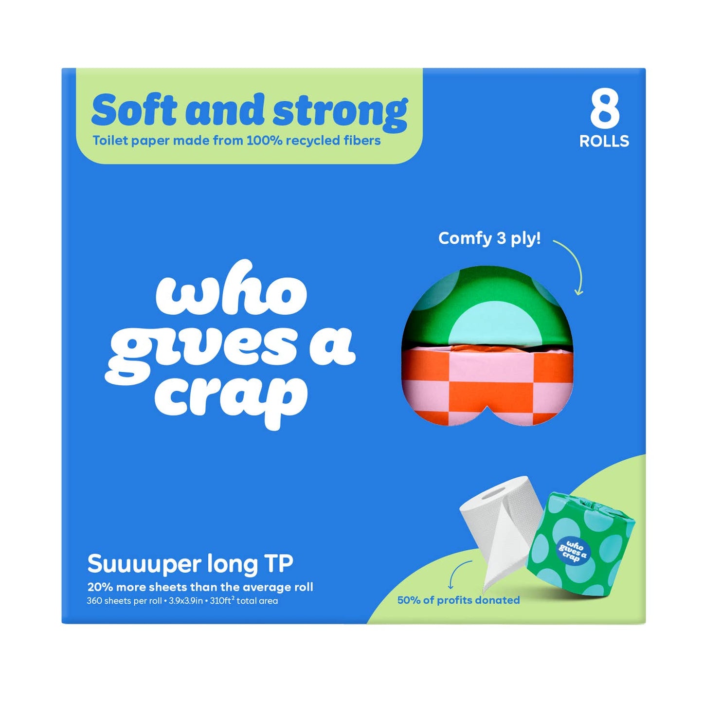 100% Recycled Toilet Paper | 8 Pack