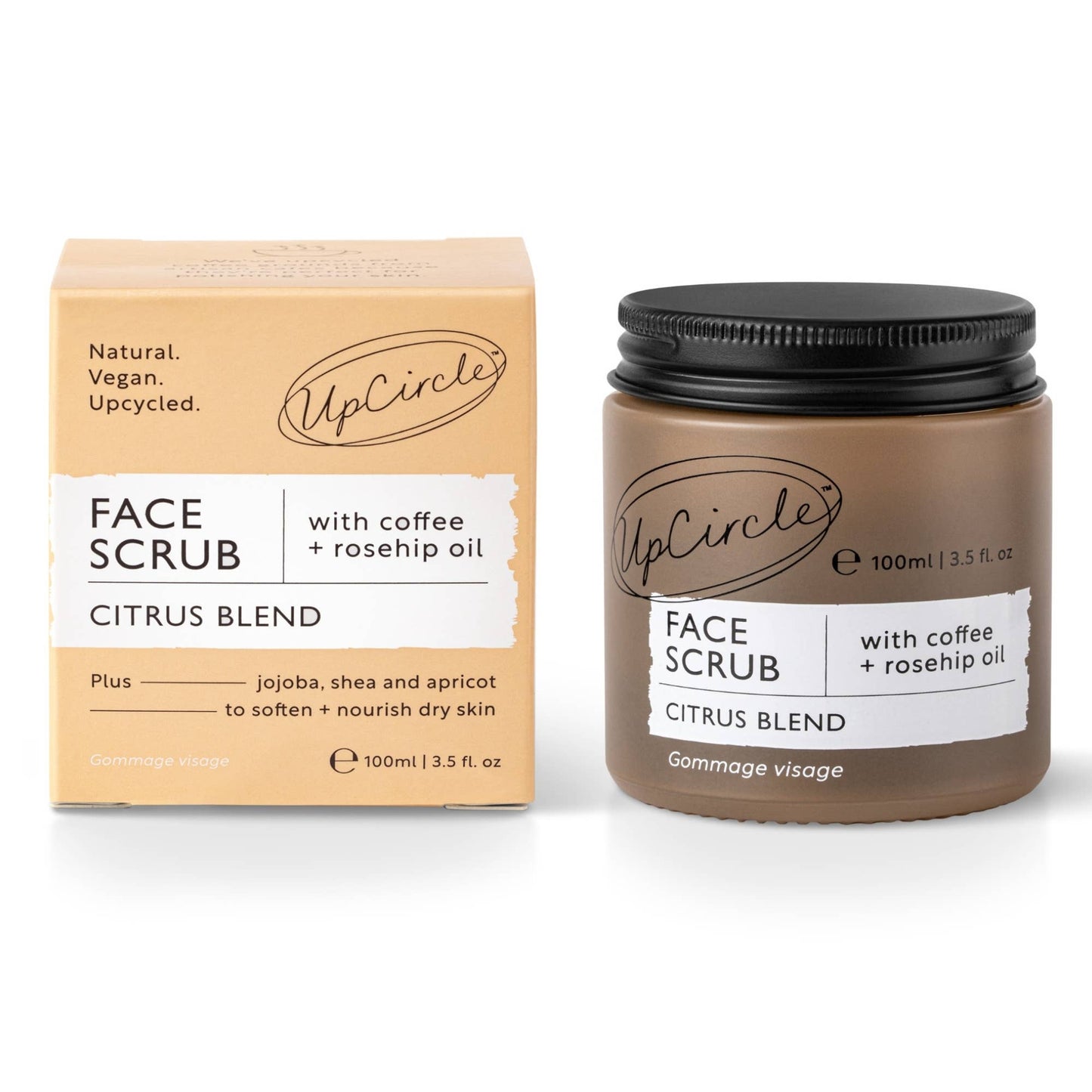 Vegan Face Scrub | Coffee + Rosehip (Citrus blend)| UpCircle
