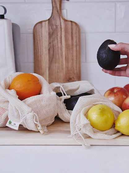 Organic Cotton Mesh Produce Bags | 3 Pack