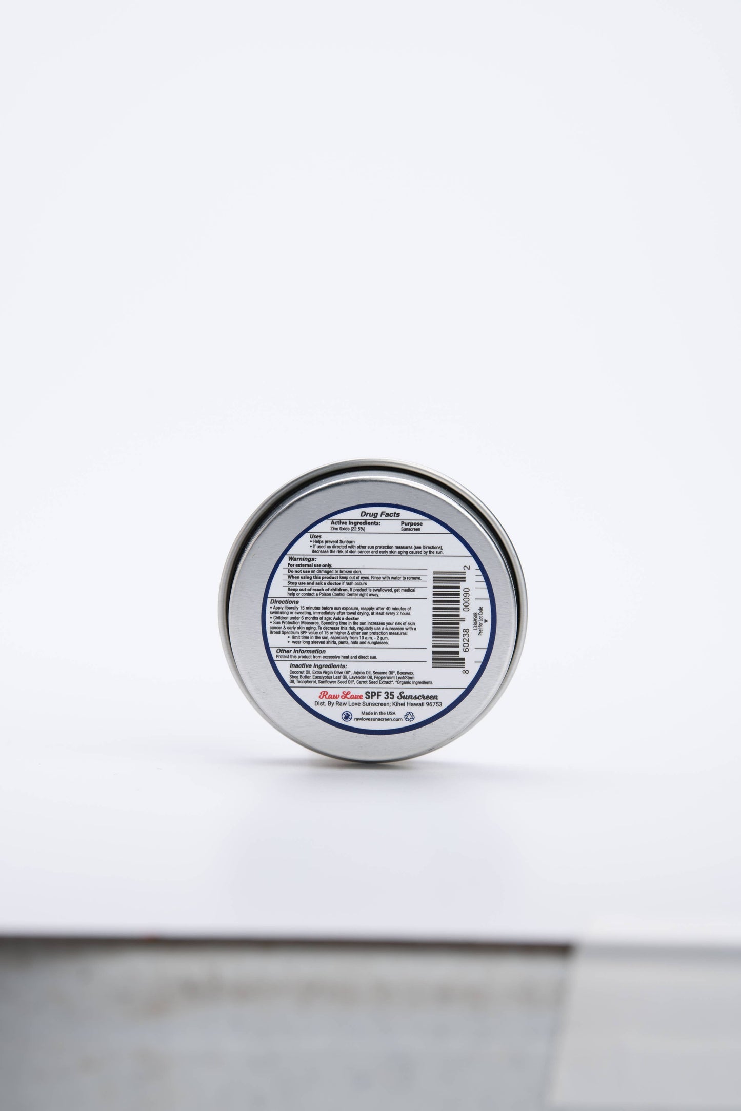 Mineral Sunscreen Tin | SPF 35 | 2 oz | Raw Love
