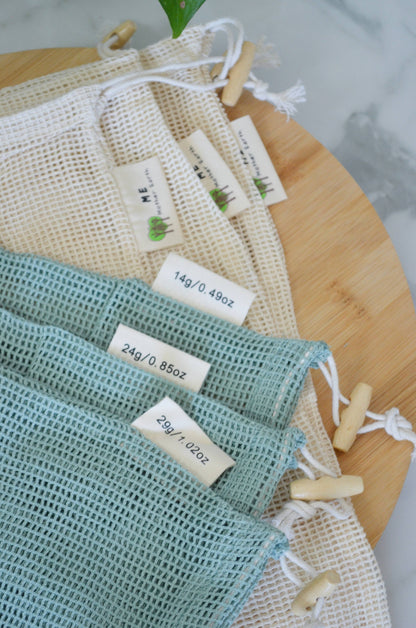 Organic Cotton Mesh Produce Bags | 3 Pack