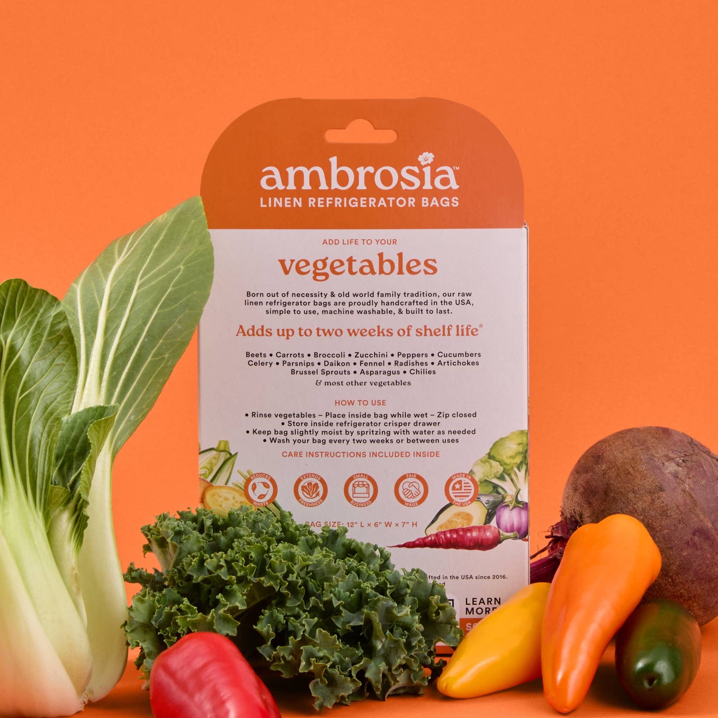 Reusable Linen Bag for Vegetables | Ambrosia
