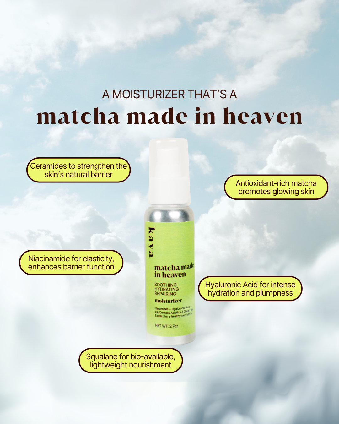 Matcha Ceramides Moisturizer | Sensitive Skin, Vegan