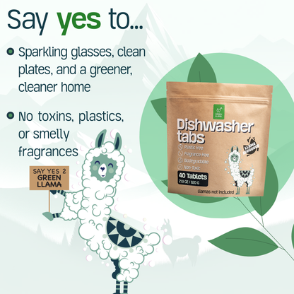 Dishwasher Tablets | Green Llama | Unscented