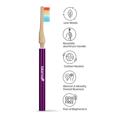 MamaP | Aluminum Toothbrush + 1 Replaceable Head