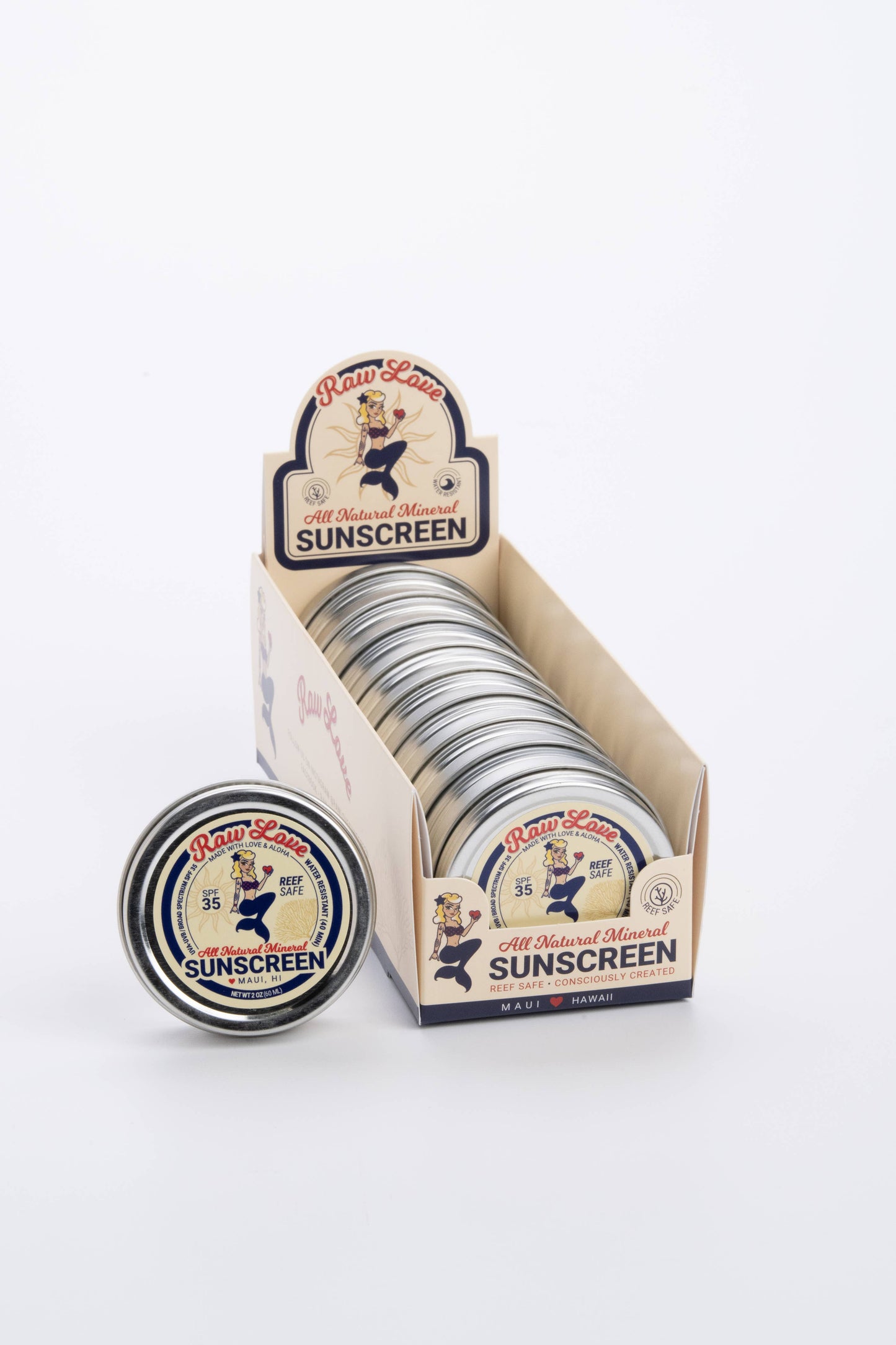 Mineral Sunscreen Tin | SPF 35 | 2 oz | Raw Love