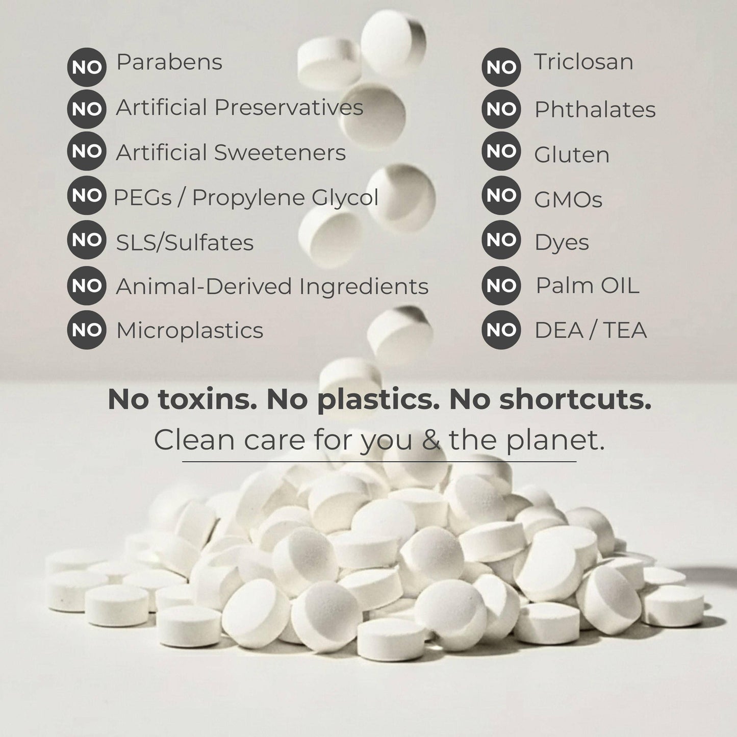 Yuzu Mint Toothpaste Tablets | Fluoride-Free | 1-Month | Tidalove