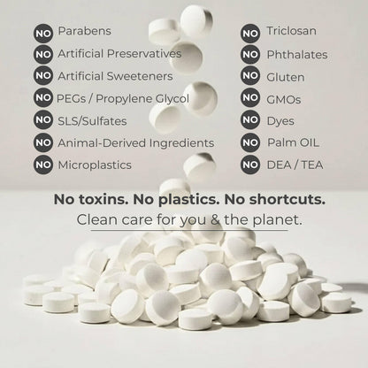 Yuzu Mint Toothpaste Tablets | Fluoride-Free | 1-Month | Tidalove