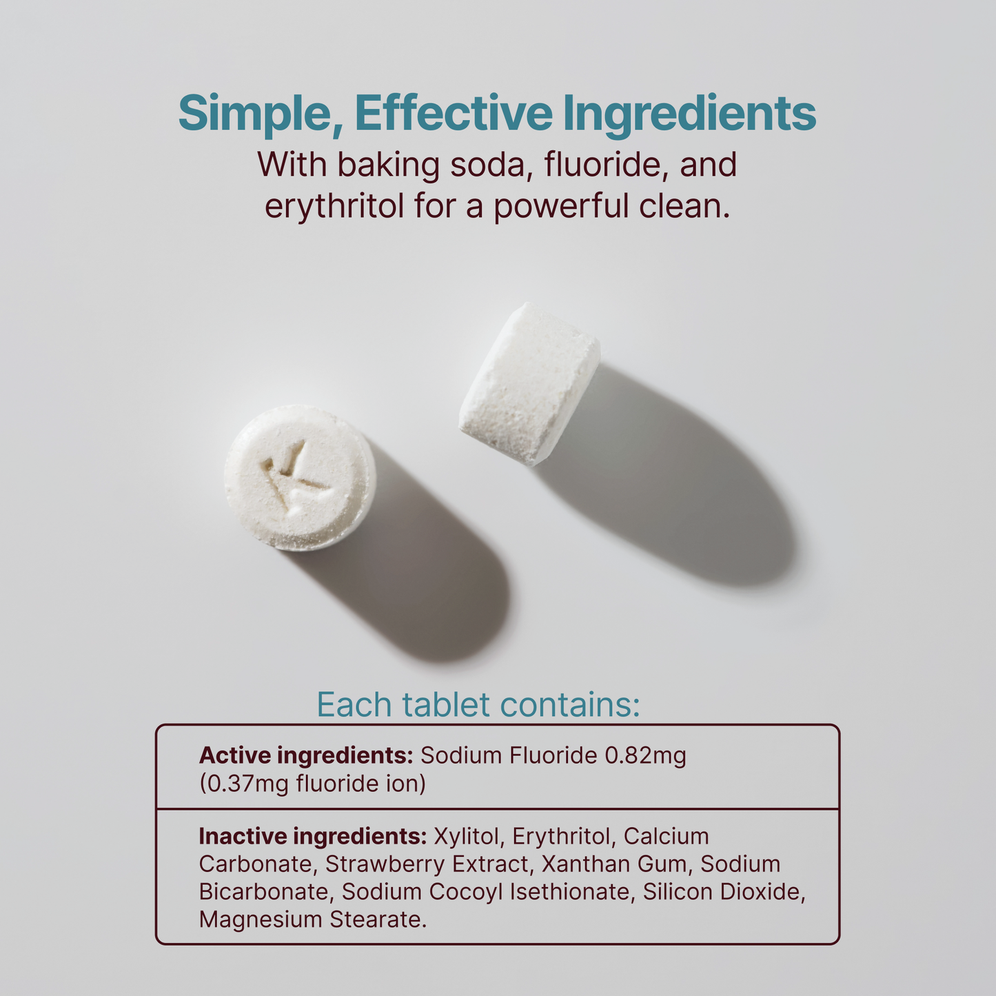 Kaylaan | Fluoride Toothpaste Tablets Refill Pack | Mint |90 Count