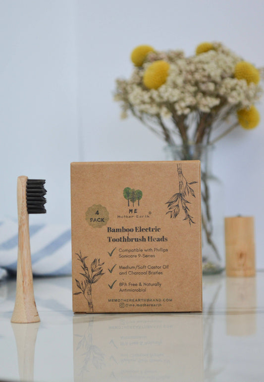 4-Pack Bamboo Electric Toothbrush Heads | Sonicare Compatible