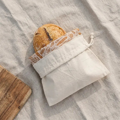 Bees Wrap Reusable Beeswax Lined Artisan Bread Bag