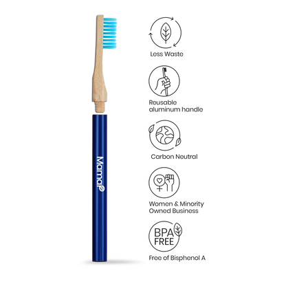 MamaP | Aluminum Toothbrush + 1 Replaceable Head