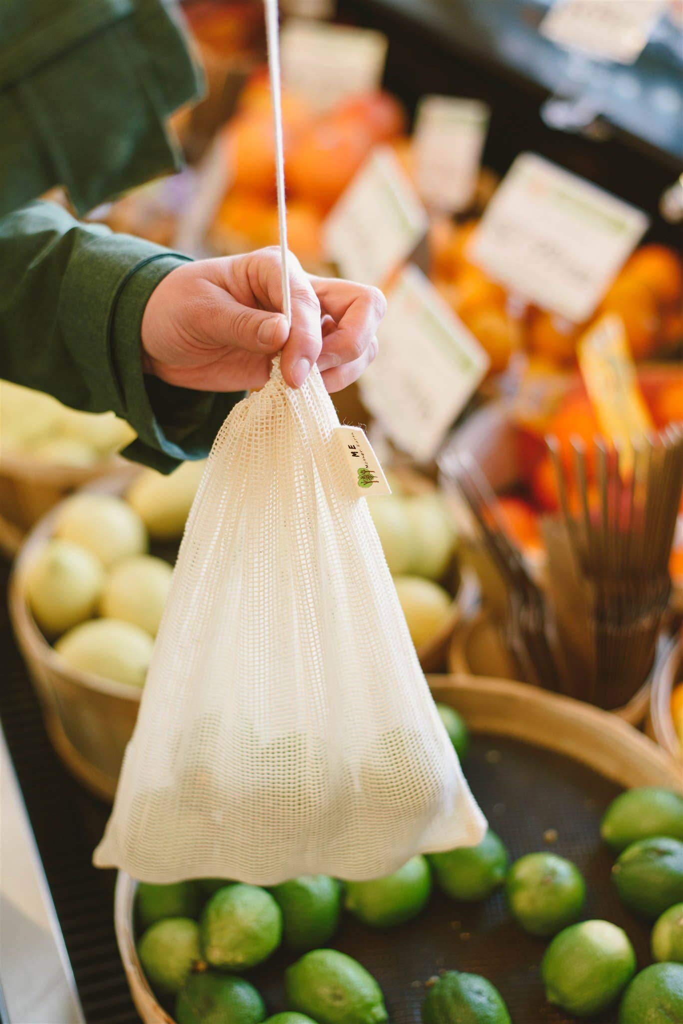 Organic Cotton Mesh Produce Bags | 3 Pack