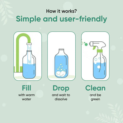 Cleaning Tablets + Bottles | Green Llama