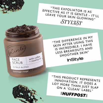 Vegan Face Scrub | Coffee + Rosehip (Citrus blend)| UpCircle