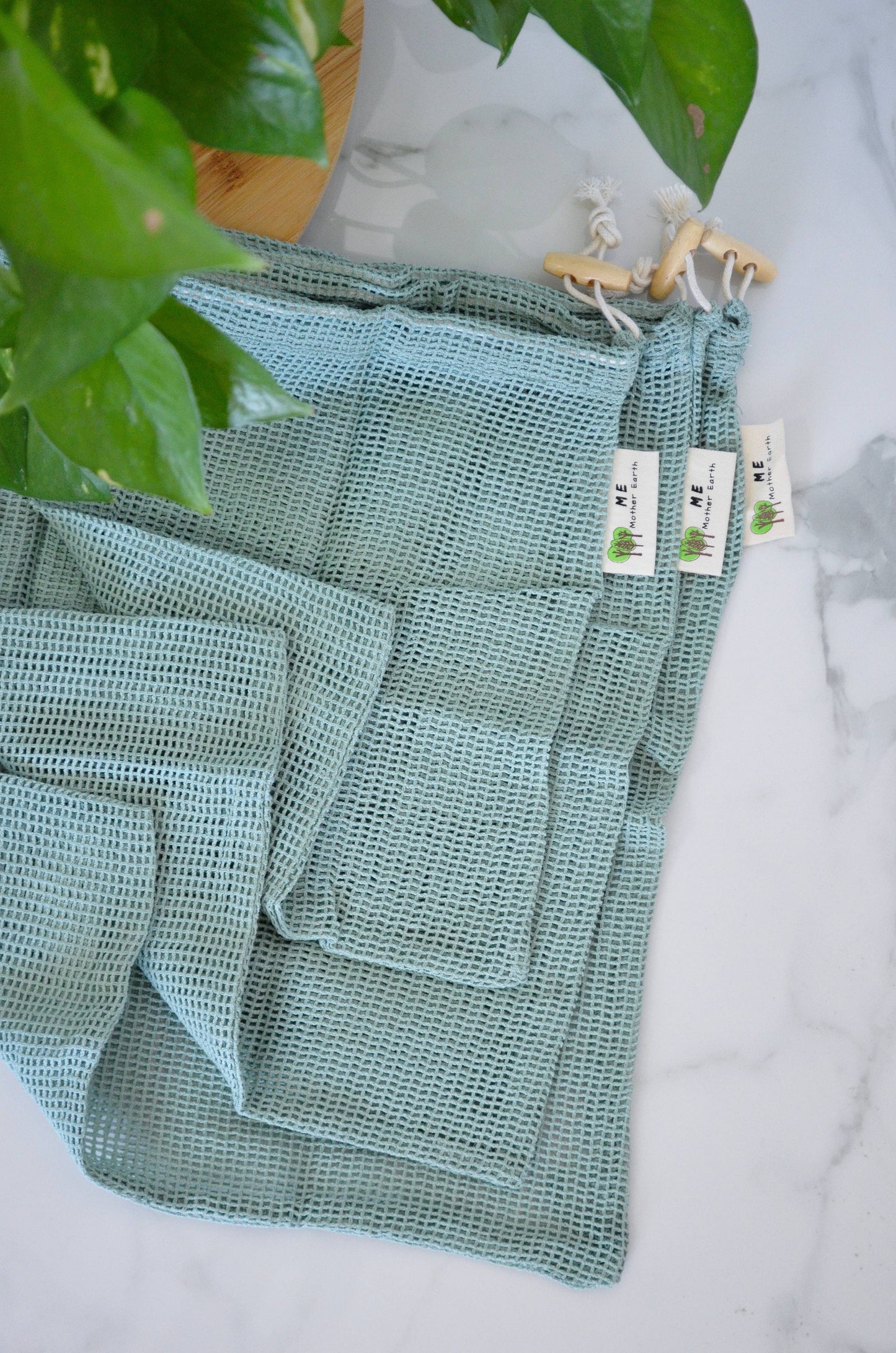 Organic Cotton Mesh Produce Bags | 3 Pack