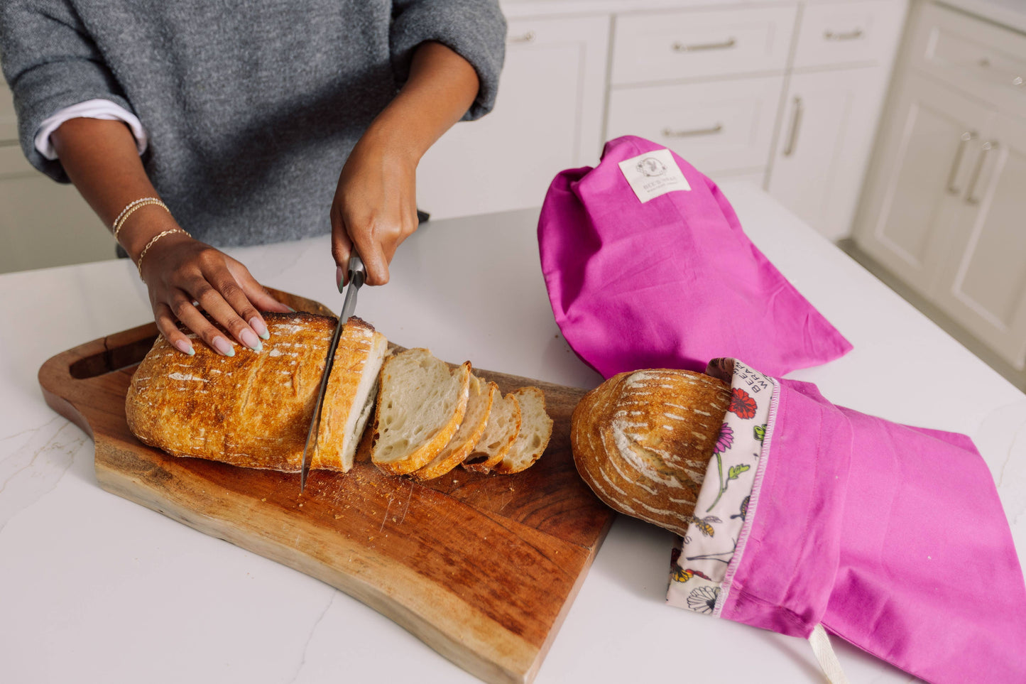 Bees Wrap Reusable Beeswax Lined Artisan Bread Bag