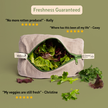 Reusable Linen Bag for Leafy Greens | Ambrosia