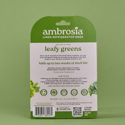 Reusable Linen Bag for Leafy Greens | Ambrosia