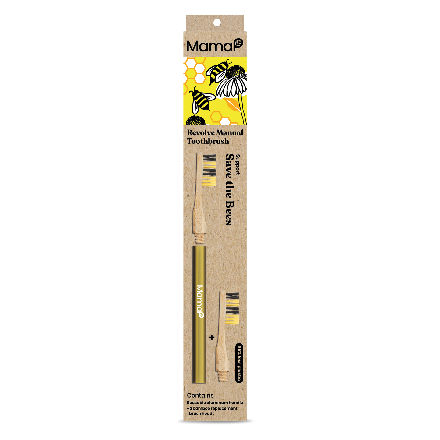 MamaP | Aluminum Toothbrush + 1 Replaceable Head