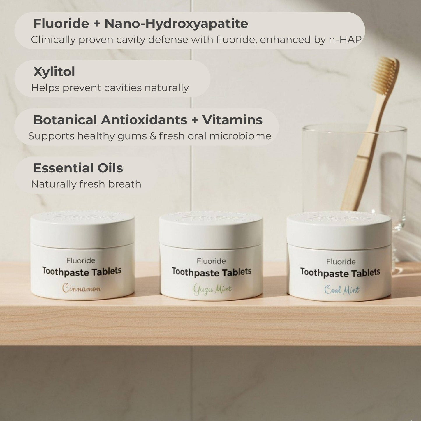 Fluoride Toothpaste Tablets | 1-Month | Tidalove