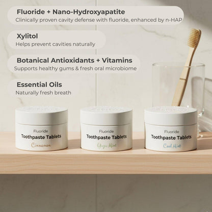 Fluoride Toothpaste Tablets | 1-Month | Tidalove
