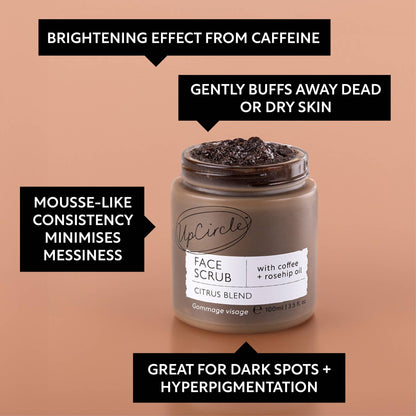 Vegan Face Scrub | Coffee + Rosehip (Citrus blend)| UpCircle