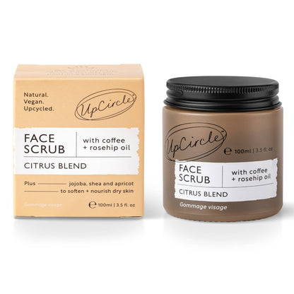 Vegan Face Scrub | Coffee + Rosehip (Citrus blend)| UpCircle