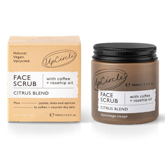 Vegan Face Scrub | Coffee + Rosehip (Citrus blend)| UpCircle