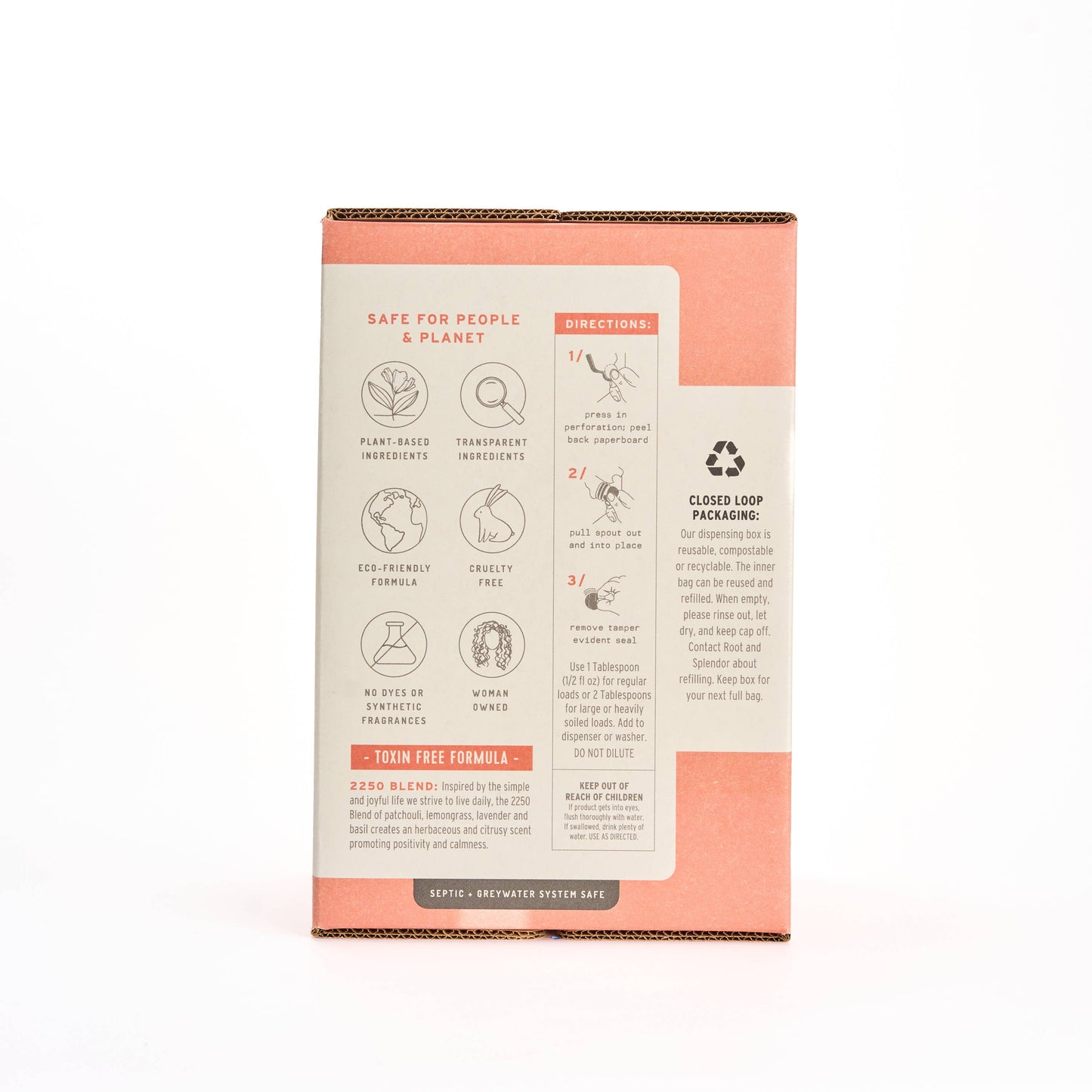 Root & Splendor | Laundry Detergent | patchouli + lavender + lemongrass + basil | 2250