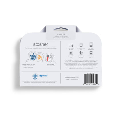 Stasher Pocket 2-pack (1 Clear + 1 Deep Ocean)