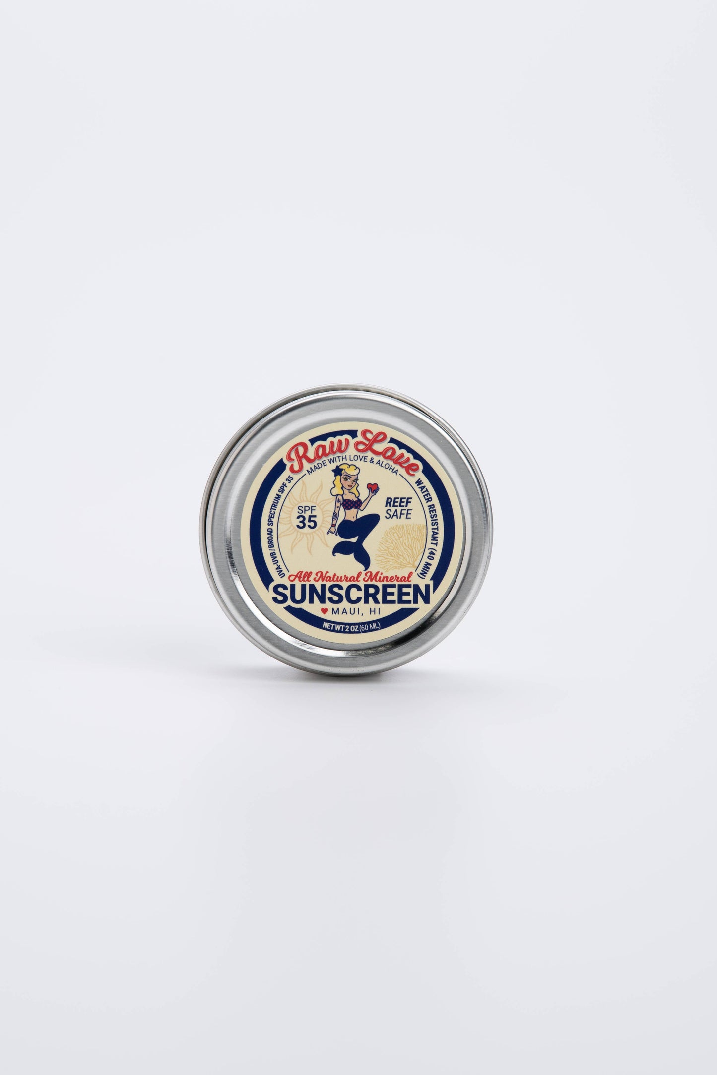 Mineral Sunscreen Tin | SPF 35 | 2 oz | Raw Love