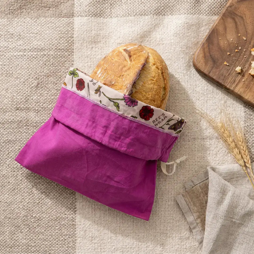 Bees Wrap Reusable Beeswax Lined Artisan Bread Bag